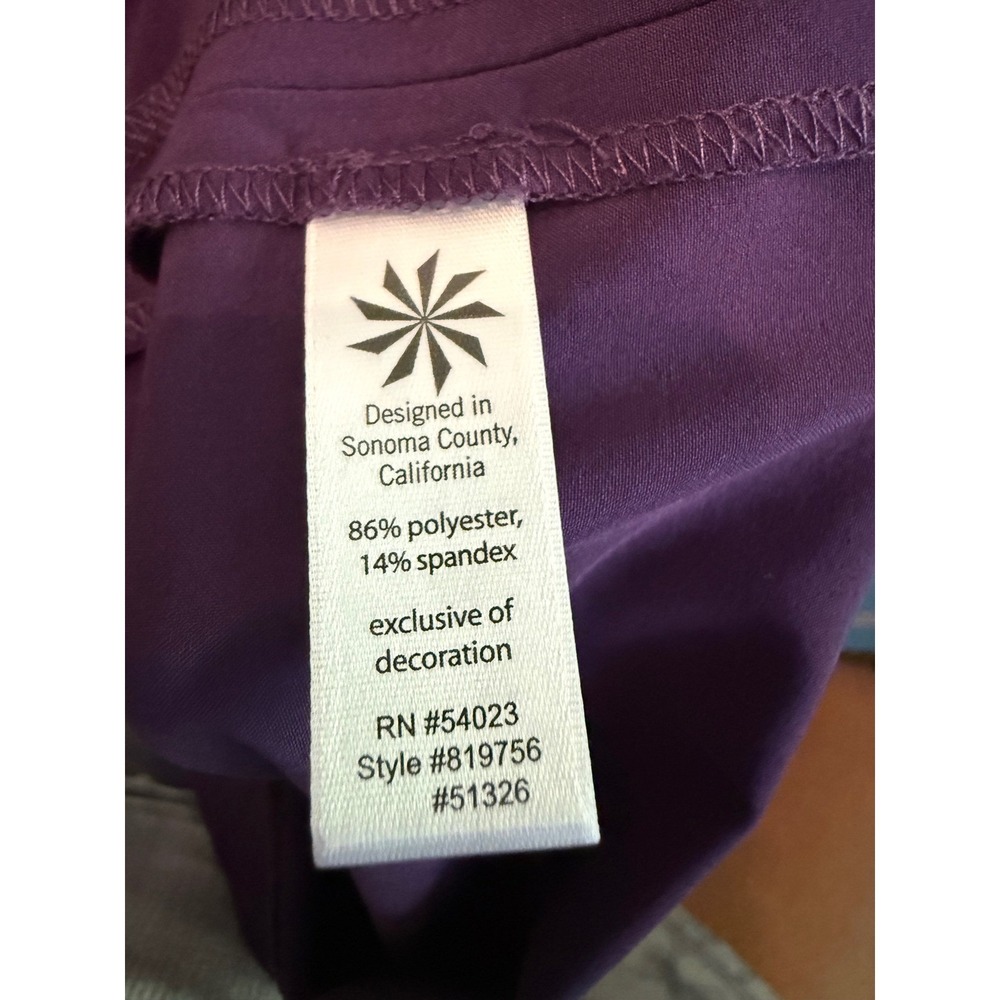Athleta Purple High Neck Racerback Athletic Dress Zip Pocket 819756 Size6 - Picture 11 of 12